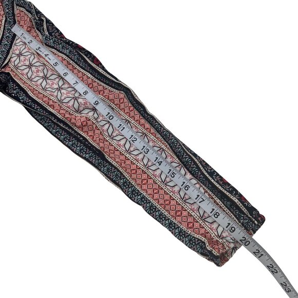 Abercrombie & Fitch Womens Boho Floral Stripe V-Neck Long Sleeve Blouse Top M - Picture 6 of 9